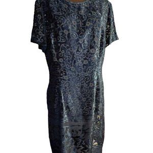 Maggy London Dress With Slip Blue Size 14